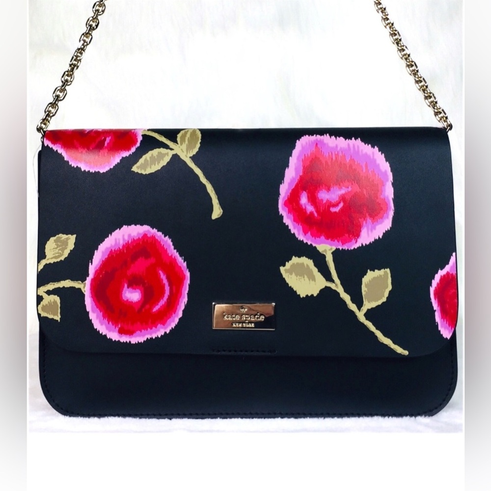 Kate Spade Leather Putnam Drive Hazy Rose Lizz floral shoulder bag NWOT. - Picture 1 of 7
